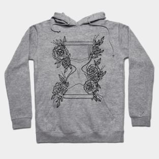 Hourglass and roses black Hoodie